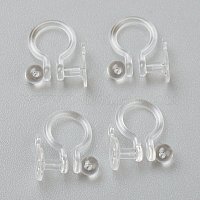 Earring Findings, Post to Clip on Converter with Screw Back 17x14mm, 2 Pairs, Silver Plated, Women's, Size: One Size