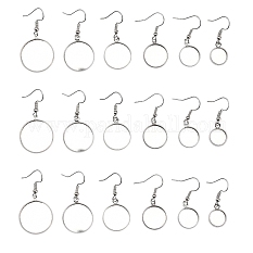 100pcs/lot 20*17mm 10 Color Iron Bead Charms Earring Wires With Ear Hook  Earrings Clasp Findings Supplies For Jewelry Making DIY