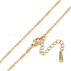 Ionenplattierung (IP) 201 Edelstahl-Kettenhalsketten, Kugelketten, echtes 18k vergoldet, 16.14 Zoll (41 cm)