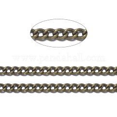 Cadenas de contención de latón, cadenas retorcidas, soldada, con carrete, sin níquel, Bronce antiguo, 2x1.2x0.3mm, aproximadamente 82.02 pie (25 m) / rollo