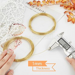 DIYワイヤーラップジュエリーキット  アルミワイヤーと鉄のサイドカッティングプライヤー付き  ゴールド  18ゲージ  1mm  10 m /ロール  2のロール/セット&nbsp;DIY-BC0011-81D-04