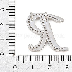 Pendenti in zirconi cubici trasparenti in micro pavè di ottone&nbsp;CU-CBA8481-01P-R
