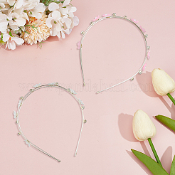 3 шт. 3-цветные резинки для волос из цинкового сплава и АБС-пластика со стразами для женщин и девочек PHAR-GO0001-07