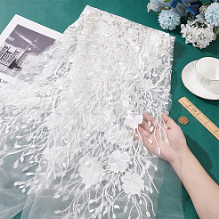 Elastischer Spitzenstoff aus Polyester mit Blumenmuster&nbsp;DIY-WH0504-179