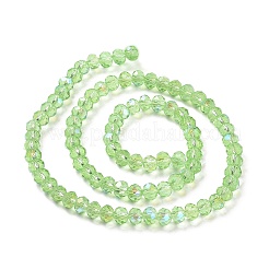 Chapelets de perles en verre électroplaqué&nbsp;EGLA-A034-T8mm-L17