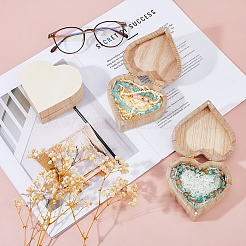 3 шт. деревянные коробки для хранения колец на тему Дня святого Валентина CON-DC0001-16