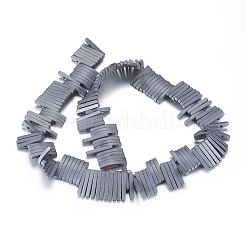 Немагнитные синтетические гематитовые подвески G-P338-06B-18x2.5mm