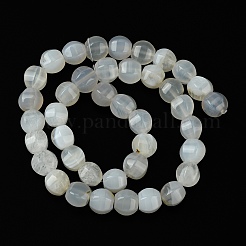 Натуральный белый агат бисер нитей&nbsp;G-H023-A19-01