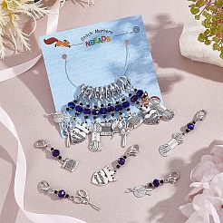 Подвесные украшения из сплава на тему вязания HJEW-PH01541