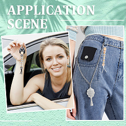 4 шт. 2 цвета деревянные и пластиковые бусины брелок украшения&nbsp;AJEW-SP0001-40