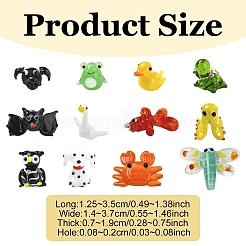 5шт ручной работы бусины лэмпворк&nbsp;LAMP-YW0001-39