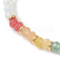 Браслеты из чакра-опалита и окрашенного натурального малайзийского нефрита для женщин&nbsp;BJEW-JB13049