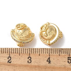 Латунные микропаве прозрачные подвески с фианитом&nbsp;KK-Q031-22G