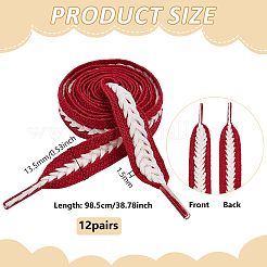 12 пара шнурков из поликоттона и пластика цвета пшеницы&nbsp;FIND-FG0005-24A