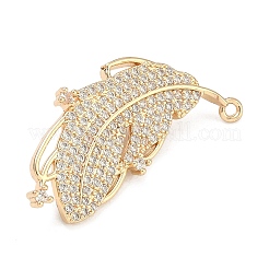 Bretelles raccourcissantes en laiton plume micro-pavé de zircone cubique&nbsp;KK-F934-07A-G