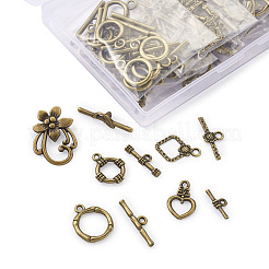 Застежки тоггл в тибетском стиле  TIBE-TA0001-21AB