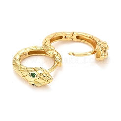 Латунные микро проложить серьги обруча кубического циркония&nbsp;X-EJEW-F273-07G