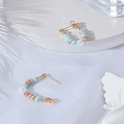 1 пара круглых серег-колец из сплава&nbsp;EJEW-LP0008-020