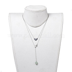 Ensembles de colliers et pendentifs lariat coeur&nbsp;NJEW-JN02803-03