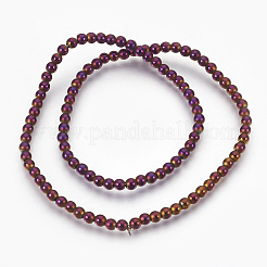 Electroplate non magnetici ematite sintetico fili di perline&nbsp;G-F585-C03-4mm