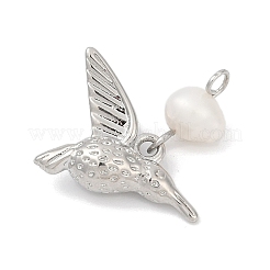 Подвески из натурального пресноводного жемчуга и латуни KK-U062-03P