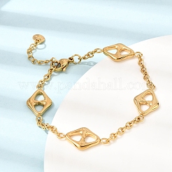 304 Edelstahl-Gliederarmbänder für Damen&nbsp;BJEW-G784-01G-01