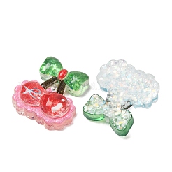 Transparente Harz- und Pailletten-Imitations-Lebensmittel-Cabochons&nbsp;RE-CBA0EC6-09