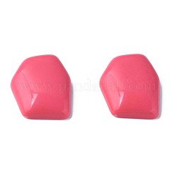オペークアクリルカボション  不規則な六角形  濃いピンク  25.5x19.5x5.5mm  約253個/500g&nbsp;MACR-S373-143-A10