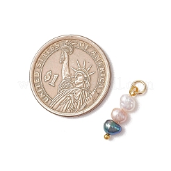 Подвески из натурального культивированного пресноводного жемчуга с двусторонней полировкой и бисером.&nbsp;PALLOY-JF05116