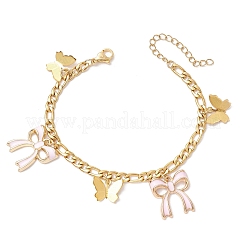 Браслеты-цепочки Figaro из нержавеющей стали 304&nbsp;BJEW-JB11604-01