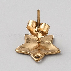 Componenti per orecchini a bottone in acciaio inossidabile 304&nbsp;EJEW-WH20014-09A