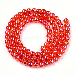 Гальванизируйте прозрачное стекло бисер нитей&nbsp;LS-GLAA-T032-T4mm-AB09