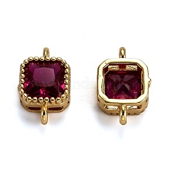 Настоящие 18k позолоченные латунные соединители с микропаве с кубическим цирконием&nbsp;ZIRC-L100-008G