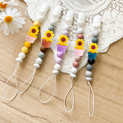 9шт 9 цвета силиконовые бусины подсолнечника SIL-CA0002-70