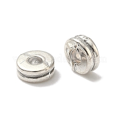 Тибетский стиль плоские круглые бусины сплава проставки&nbsp;X-TIBEP-S293-070AS-LF