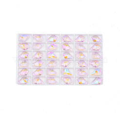 Остроконечные гальванические подвески из граненого стекла&nbsp;EGLA-N006-050A