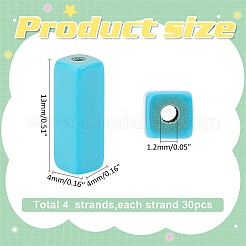 120шт синтетические бирюзовые бусины&nbsp;G-AR0006-17B