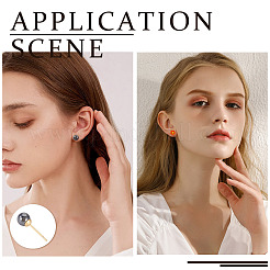50 support de boucle d'oreille en laiton&nbsp;KK-TA0008-38C