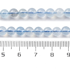 Природные Аквамарин бисер нитей G-P342-10-6mm-C