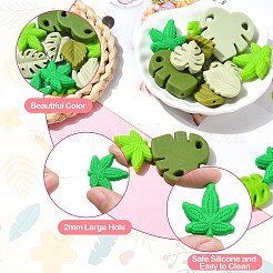 16 шт. 8 силиконовых бусины в виде листьев&nbsp;SIL-CJ0001-73