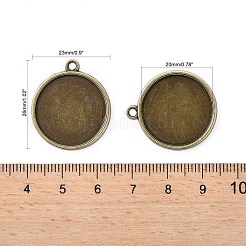 Плоские круглые сеттинги сплава кулон кабошон PALLOY-N0088-37AB-NF