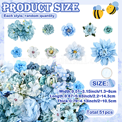 3 Beutel 3 Stile Stoffblume&nbsp;DIY-SP0005-72C