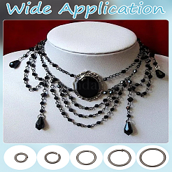 1000шт 5 стиля железные открытые прыжковые кольца&nbsp;IFIN-LP0001-39