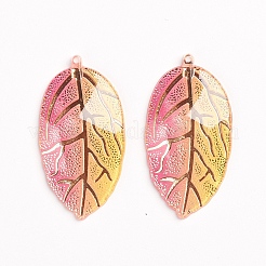 Pendentifs en résine couleur arc-en-ciel&nbsp;RESI-WH0008-31D