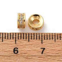 Латунные микро проложить кубического циркония бусы KK-F898-09G