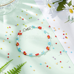 Набор стеклянных круглых бусин&nbsp;SEED-WH0002-03