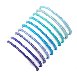 10шт. стеклянные бусины эластичные браслеты для женщин BJEW-MZ00242