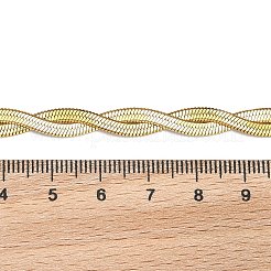 Браслет-цепочка из нержавеющей стали 304 с витой веревкой для мужчин и женщин BJEW-P284-02G