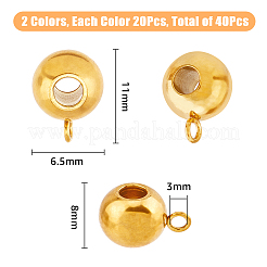 40 шт. 2-х цветные дужки из нержавеющей стали 304 STAS-FH0002-14