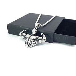 Мужские ожерелья с подвеской для мышц рук из нержавеющей стали MY1717